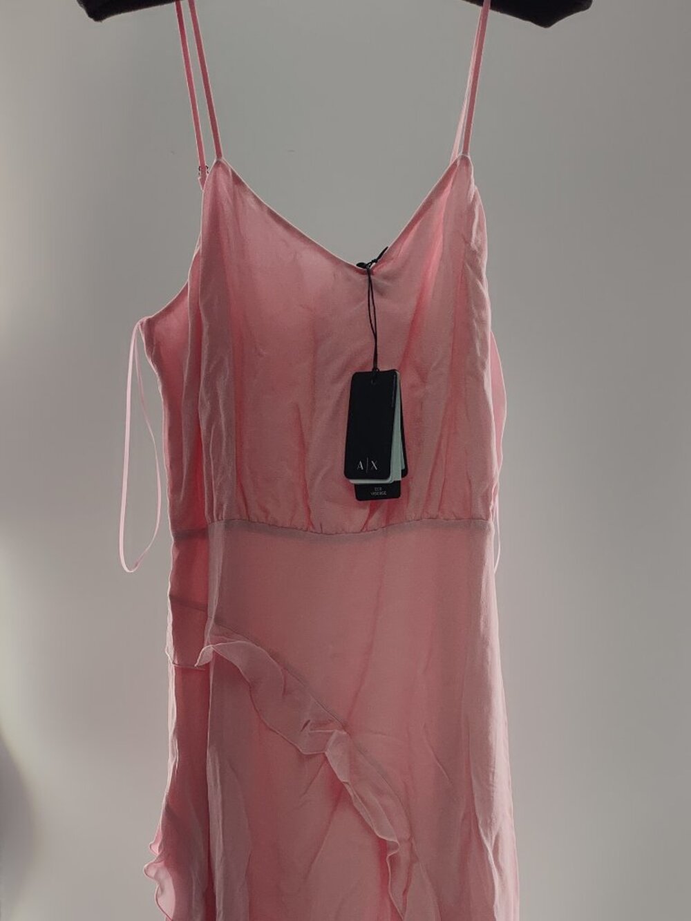 Women's Armani Exchange Women's Ruffle Midi Dress Pink Size 12 P#800@CMK